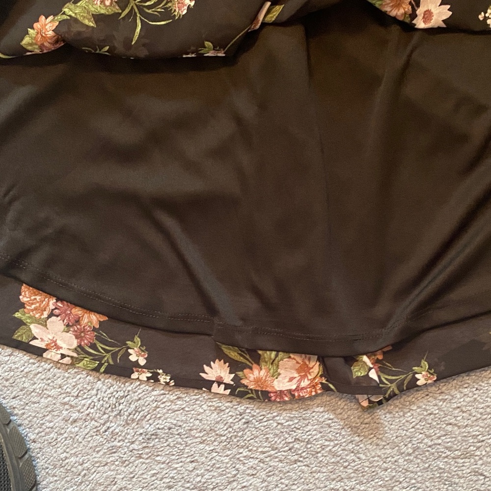 Inspired Hearts Black Dress with Floral Accents - Picture 6 of 8